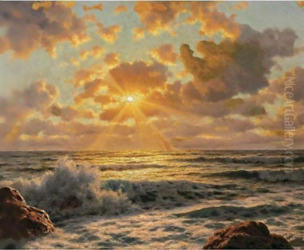 Sunrise 2 Oil Painting by Ivan Fedorovich Choultse