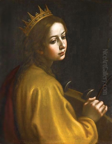 Saint Catherine Of Alexandria Oil Painting by Francesco Guarino