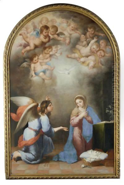 The Annunciation Oil Painting by Bartolome Esteban Murillo