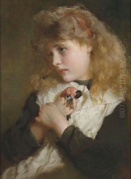 Favorite Pet Oil Painting by George Elgar Hicks