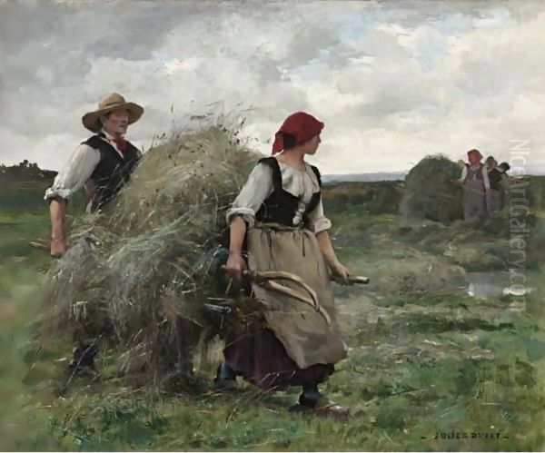 The Hay Harvest Oil Painting by Julien Dupre