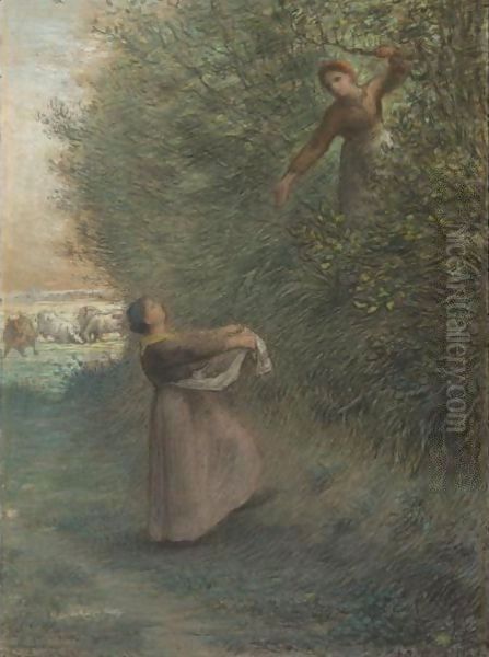 Les Petites Maraudeuses (The Little Marauders) Oil Painting by Jean-Francois Millet