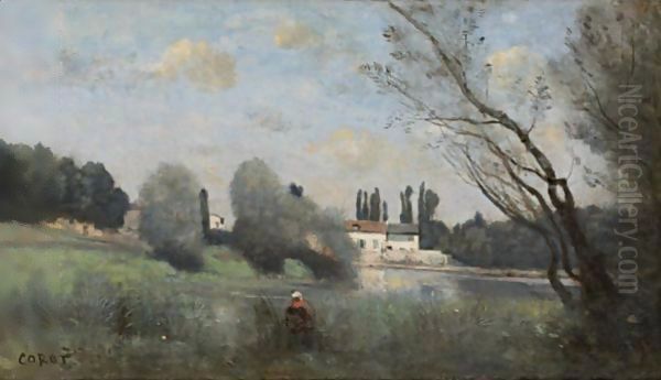 L'Etang De Ville D'Avray Oil Painting by Jean-Baptiste-Camille Corot