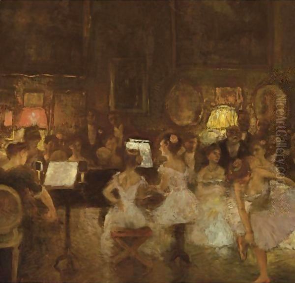 Soiree Chez Un Artiste Oil Painting by Gaston de Latouche