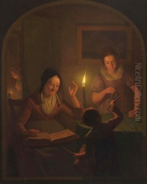 The Music Lesson Oil Painting by Michiel Versteegh