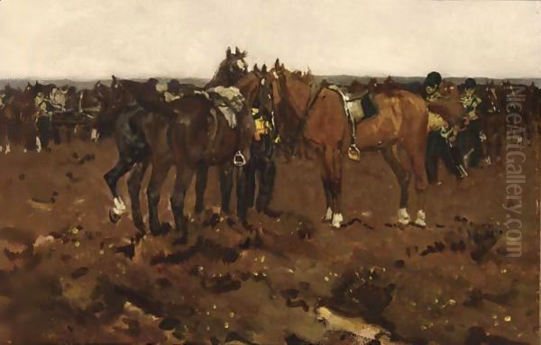 Hussars On The Heath Oil Painting by George Hendrik Breitner