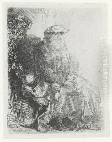 Abraham And Isaac Oil Painting by Rembrandt Van Rijn