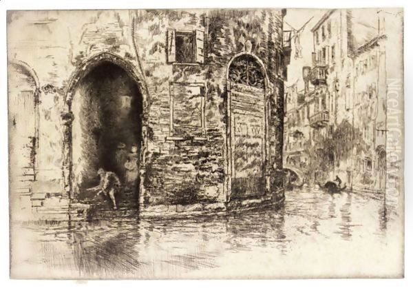 Two Doorways Oil Painting by James Abbott McNeill Whistler