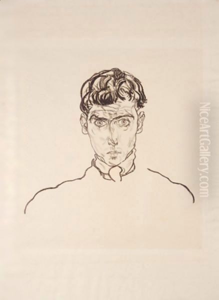 Portrait Of Paris Von Gutersloh Oil Painting by Egon Schiele