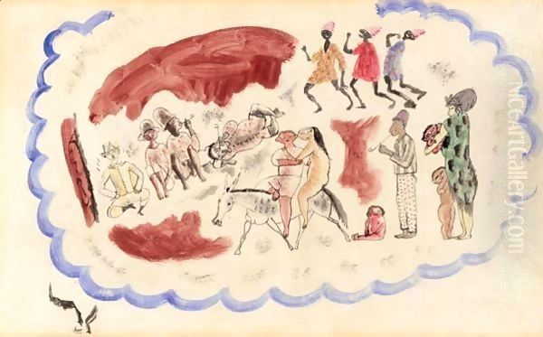 Fantaisie Oil Painting by Jules Pascin