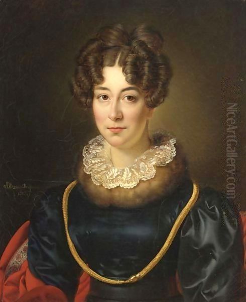 A Portrait Of Mrs. Johanna Barbara Archer-Rendorp, Oil Painting by Alexandre-Jean Dubois Drahonet