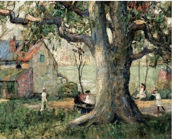 Summer Afternoon Oil Painting by Ernest Lawson