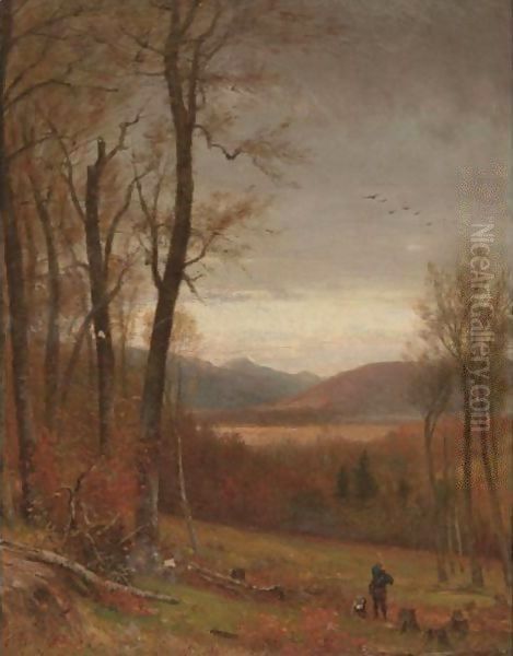 The Huntsman Oil Painting by Thomas Worthington Whittredge