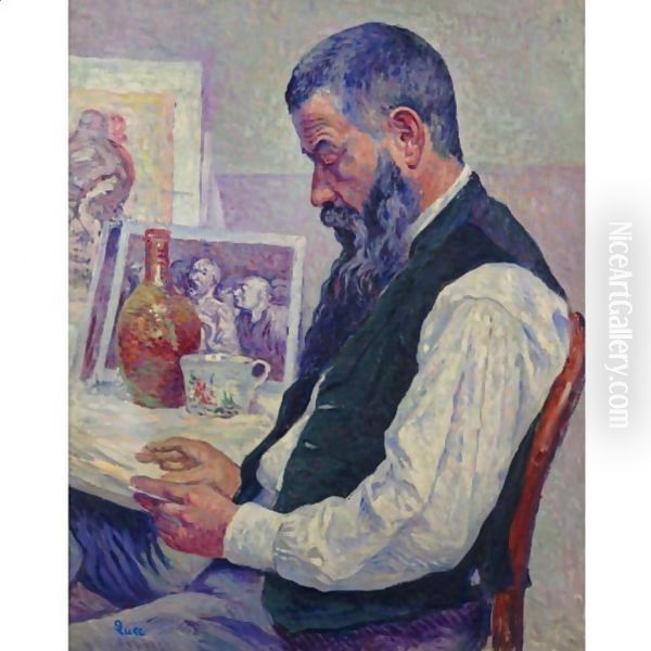 Portrait De Terrus Oil Painting by Maximilien Luce