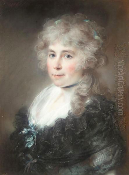 Portrait Of A Lady 2 Oil Painting by John Russell