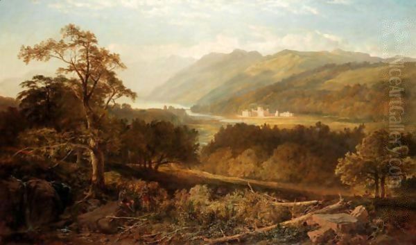 Taymouth Castle Oil Painting by Edmund John Niemann, Snr.