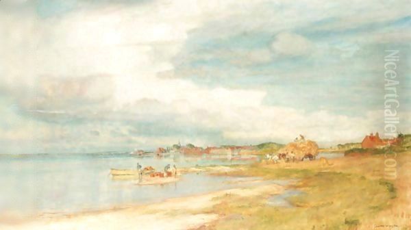 A View Of Bosham Harbour Oil Painting by Charles William Wyllie