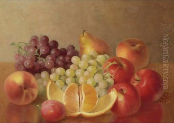 Mixed Fruit With Open Orange Oil Painting by Bryant Chapin