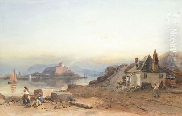 Evening By The Sea Oil Painting by Samuel Bough