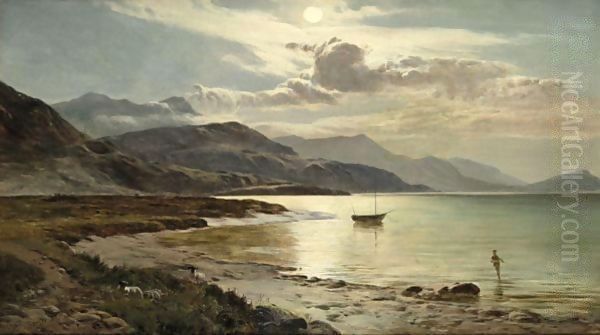 A Highland Loch Oil Painting by Sidney Richard Percy