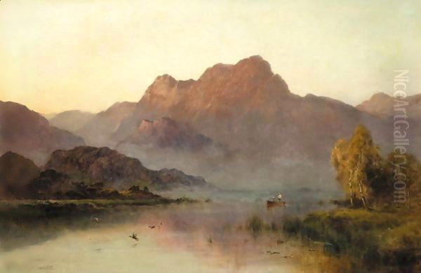 Evening Mists Oil Painting by Alfred de Breanski