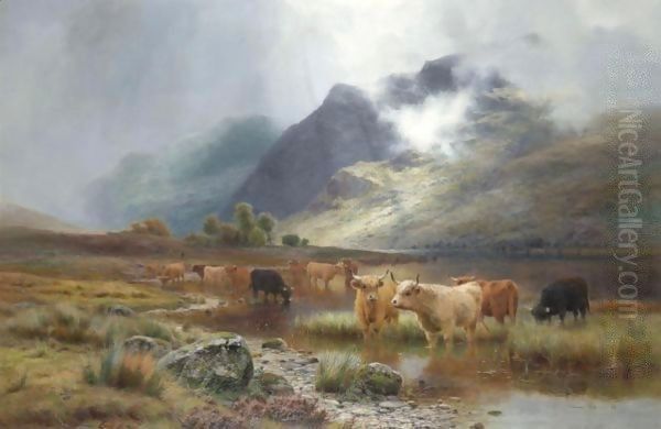 Loch Lubnaig And Ben Vane Oil Painting by Louis Bosworth Hurt