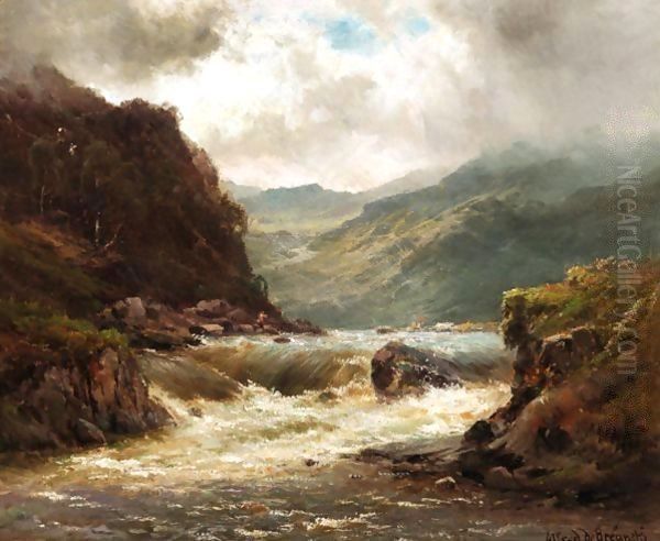 The Falls Of Glengarry Oil Painting by Alfred de Breanski