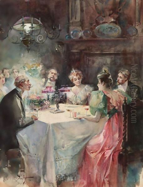 The Sparkling Conversationist Oil Painting by Walter Granville-Smith