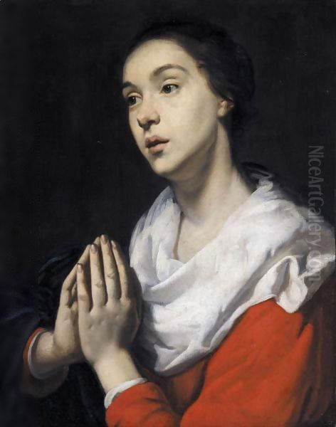 The Virgin At Prayer Oil Painting by Jacob Cornelisz Van Oostsanen