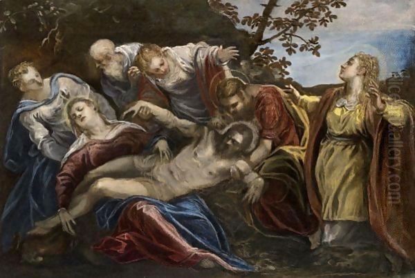 The Lamentation Oil Painting by Jacopo Tintoretto (Robusti)