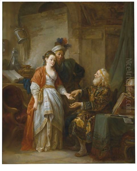 The Fortune-Teller Oil Painting by Jean-Baptiste Le Prince