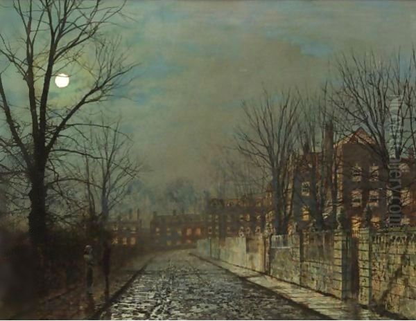 The Trysting Tree Oil Painting by John Atkinson Grimshaw