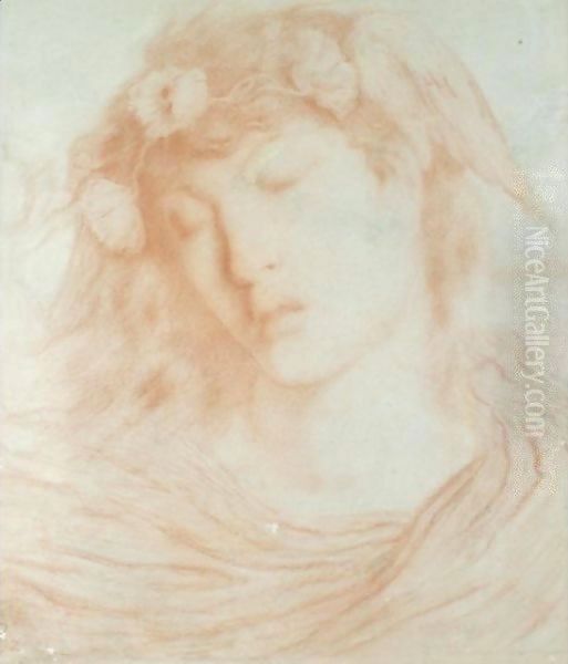 Hypnos, The God Of Sleep Oil Painting by Simeon Solomon