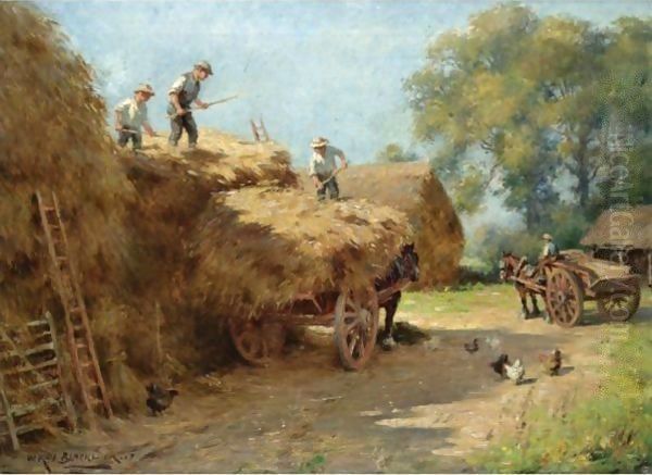 Harvesters Oil Painting by William Kay Blacklock