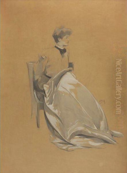 Seated Woman Oil Painting by John White Alexander