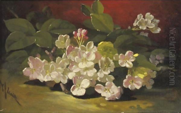 Apple Blossoms Oil Painting by Edward Chalmers Leavitt