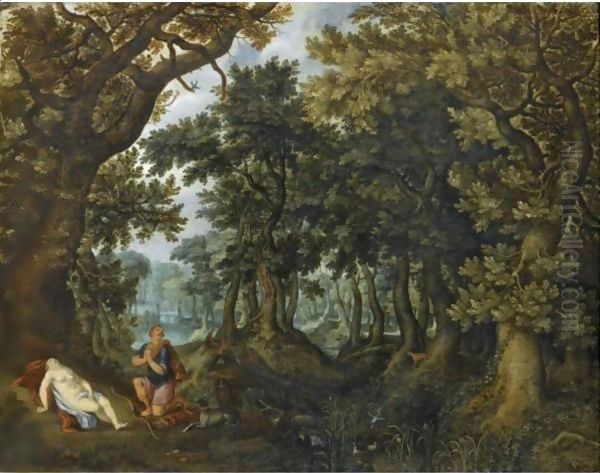 Cephalus And Procris Oil Painting by Denys Van Alsloot