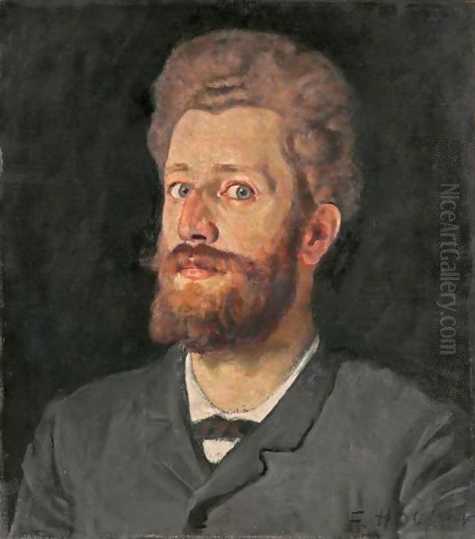 Bildnis Louis Montchal Portrait Louis Montchal Oil Painting by Ferdinand Hodler