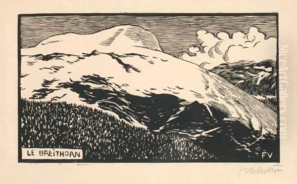 View Of The Breithorn Oil Painting by Felix Edouard Vallotton