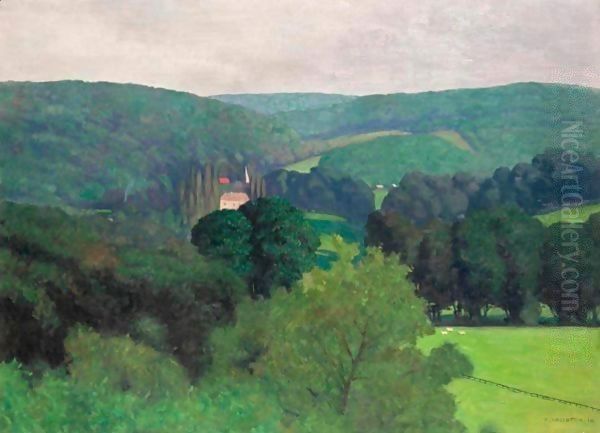 The Castle Of Barneville, 1910 Oil Painting by Felix Edouard Vallotton