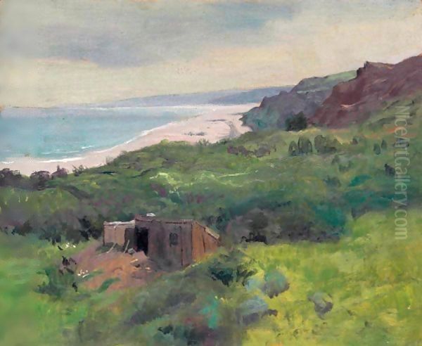 The Cliff At Houlgate, 1913 Oil Painting by Felix Edouard Vallotton