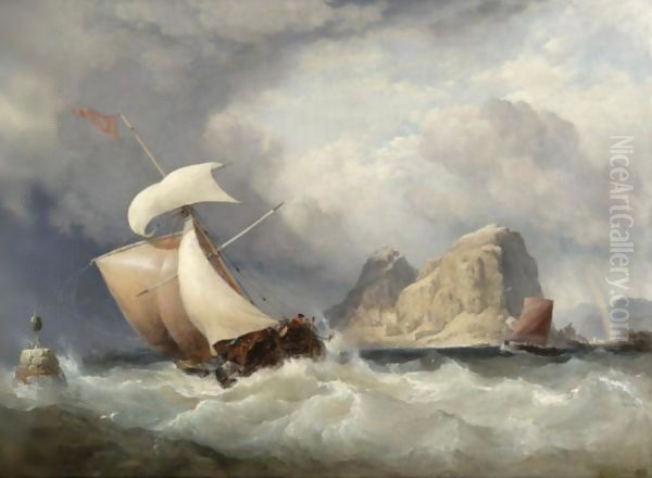 The Rock And The Royal Castle Of Dumbarton On The Clyde Oil Painting by Edward William Cooke