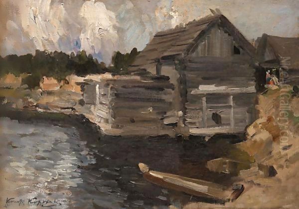 Okhotino Oil Painting by Konstantin Alexeievitch Korovin