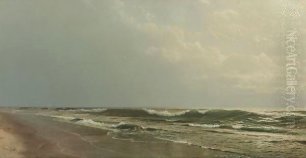 Atlantic Coast Oil Painting by William Trost Richards