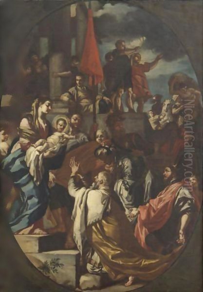 Adorazione Dei Magi Oil Painting by Francesco Solimena