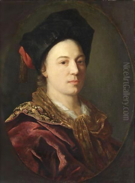 Ritratto Di Giovane Uomo Con Berretto Nero Oil Painting by Italian School