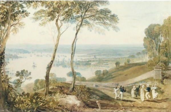 Plymouth, From Mount Edgcumbe Oil Painting by Joseph Mallord William Turner