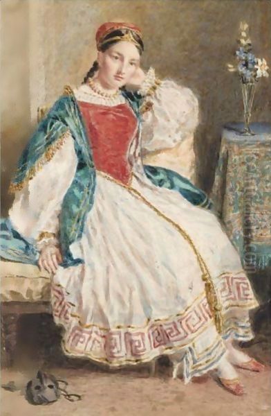 A Circassian Lady Oil Painting by William Henry Hunt