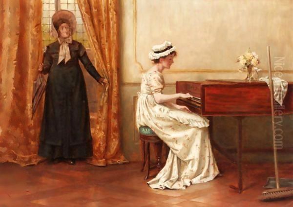 The Secret Pianist Oil Painting by George Goodwin Kilburne