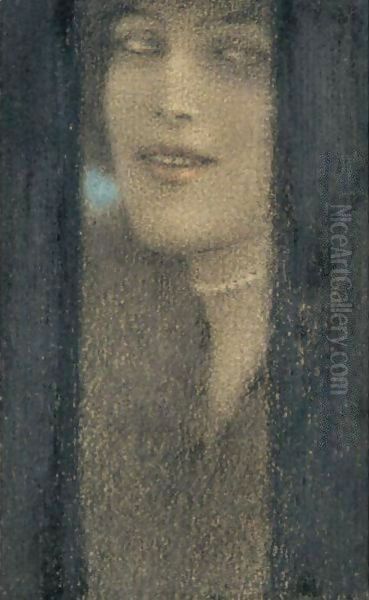 Etude De Femme Oil Painting by Fernand Khnopff